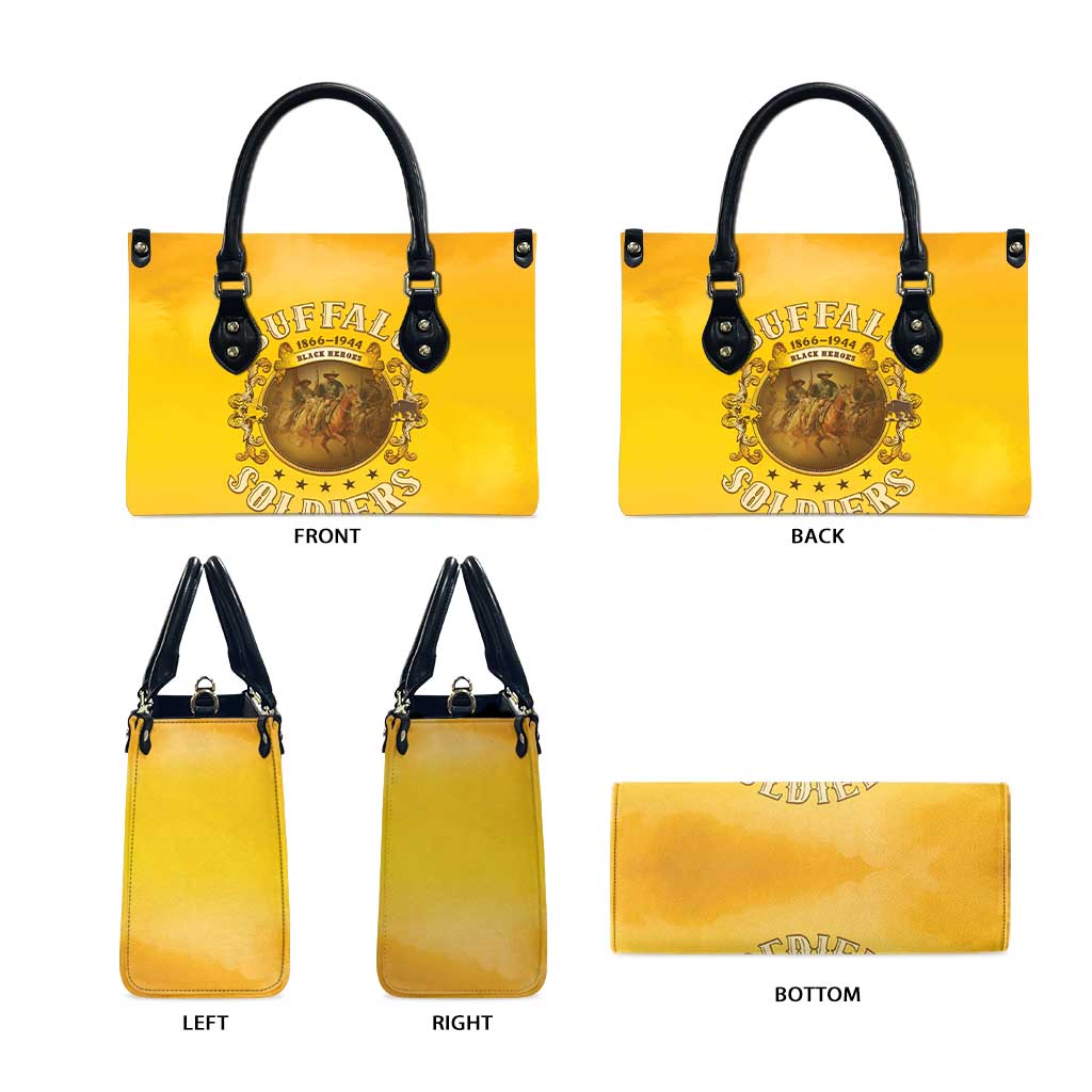 Honor Buffalo Soldiers Leather Bag African American Cavalry Yellow Version