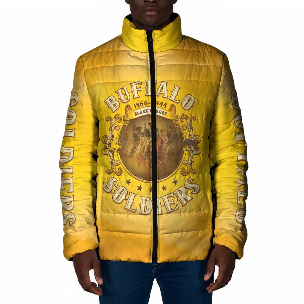 Honor Buffalo Soldiers Padded Jacket African American Cavalry Yellow Version