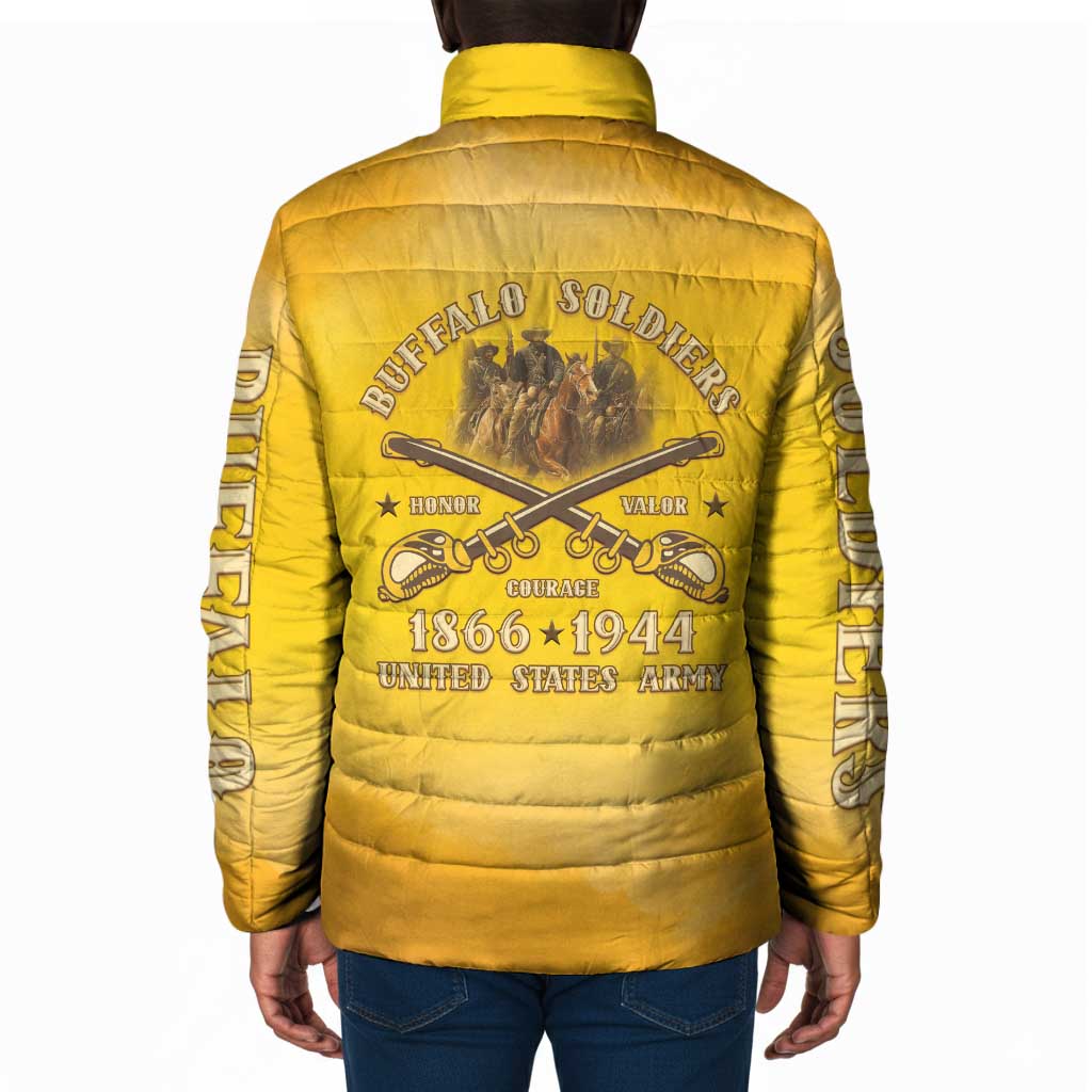 Honor Buffalo Soldiers Padded Jacket African American Cavalry Yellow Version