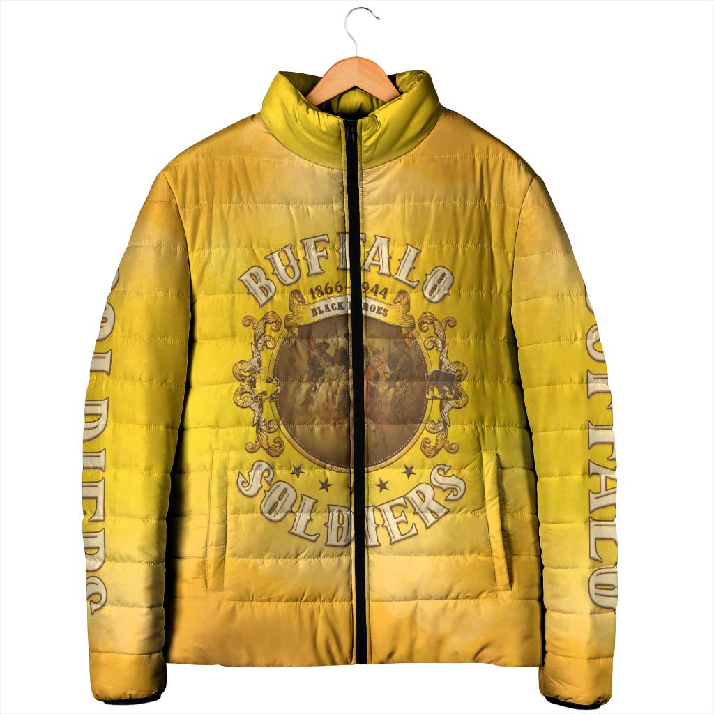 Honor Buffalo Soldiers Padded Jacket African American Cavalry Yellow Version