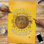 Honor Buffalo Soldiers Puzzle African American Cavalry Yellow Version