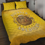 Honor Buffalo Soldiers Quilt Bed Set African American Cavalry Yellow Version - African Pride