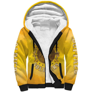 Honor Buffalo Soldiers Sherpa Hoodie African American Cavalry Yellow Version - African Pride