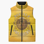 Honor Buffalo Soldiers Sleeveless Puffer Jacket African American Cavalry Yellow Version