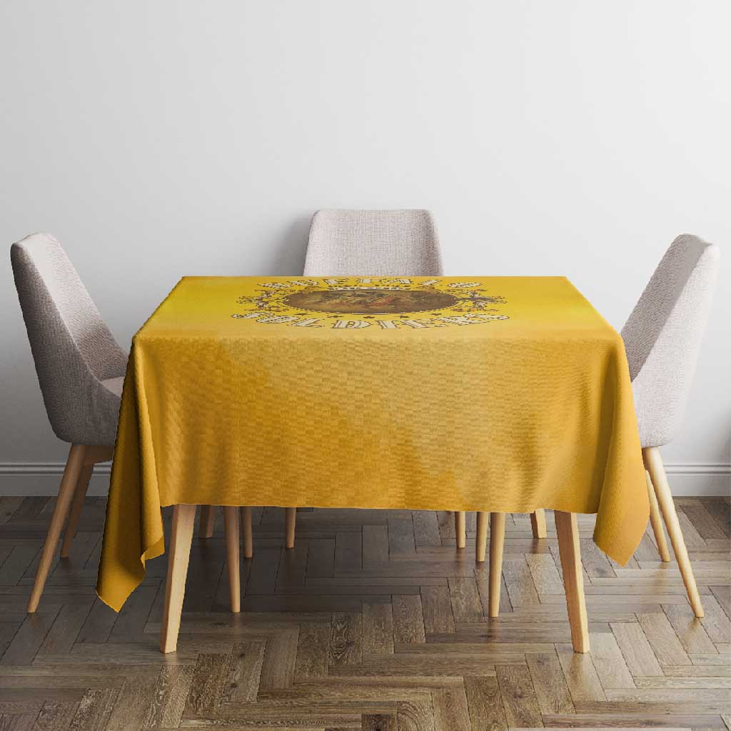 Honor Buffalo Soldiers Tablecloth African American Cavalry Yellow Version - African Pride