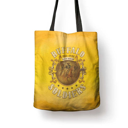 Honor Buffalo Soldiers Tote Bag African American Cavalry Yellow Version
