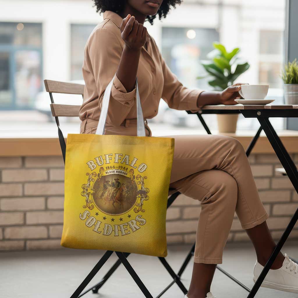 Honor Buffalo Soldiers Tote Bag African American Cavalry Yellow Version