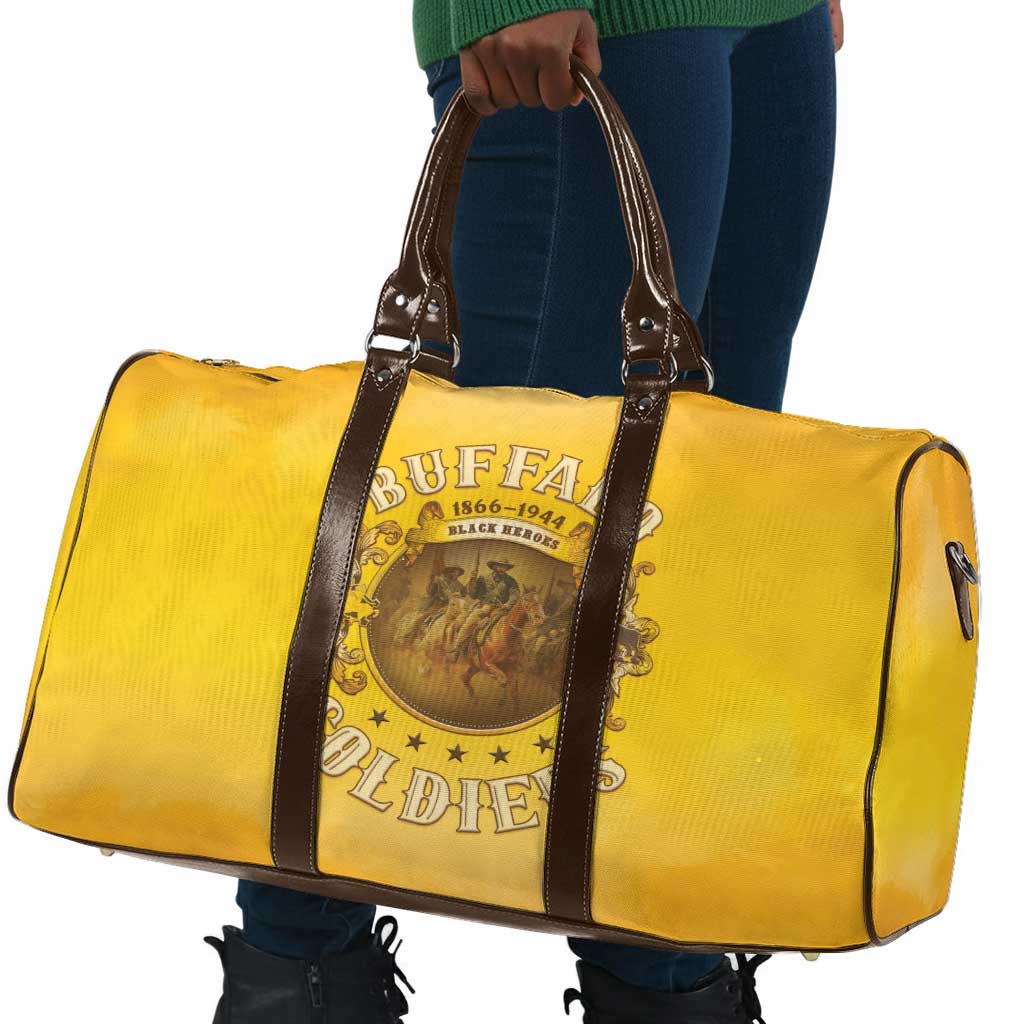 Honor Buffalo Soldiers Travel Bag African American Cavalry Yellow Version