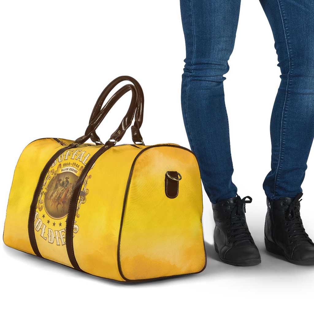 Honor Buffalo Soldiers Travel Bag African American Cavalry Yellow Version