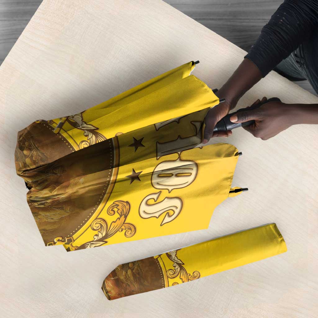 Honor Buffalo Soldiers Umbrella African American Cavalry Yellow Version
