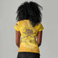 Honor Buffalo Soldiers Women V-Neck T-Shirt African American Cavalry Yellow Version - African Pride