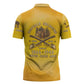 Honor Buffalo Soldiers Zipper Polo Shirt African American Cavalry Yellow Version