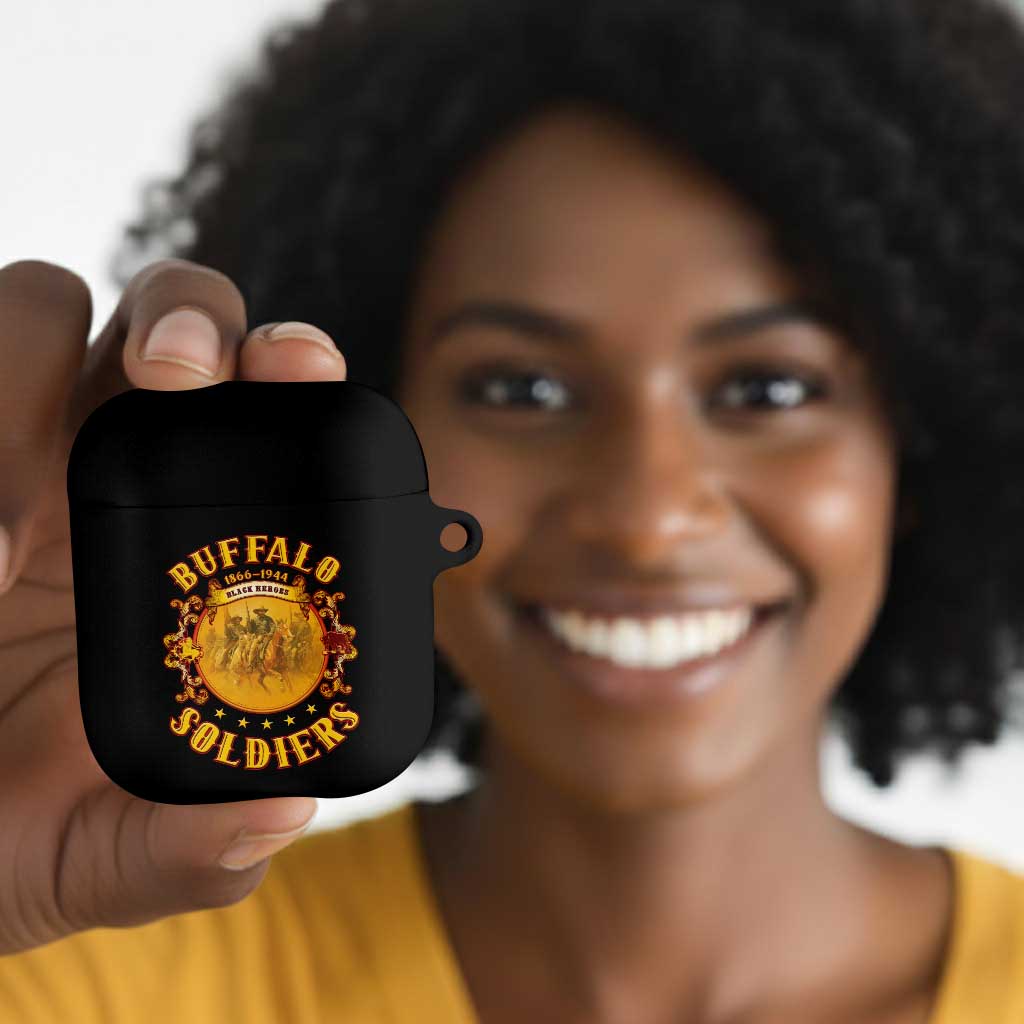 Honor Buffalo Soldiers AirPods Case African American Cavalry Black Version