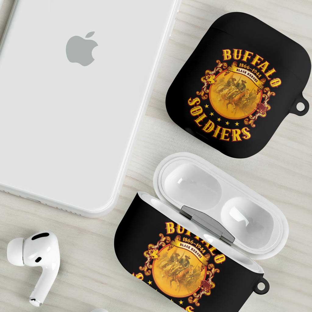 Honor Buffalo Soldiers AirPods Case African American Cavalry Black Version