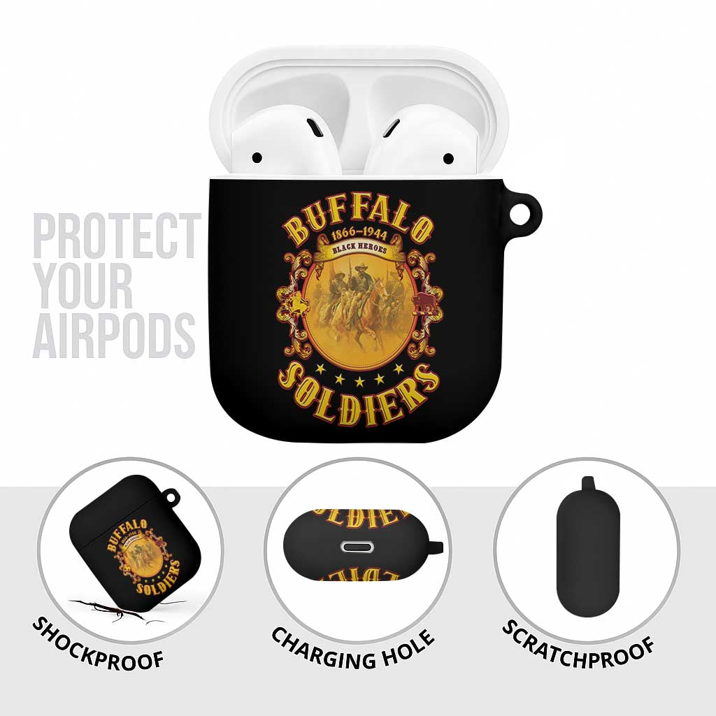 Honor Buffalo Soldiers AirPods Case African American Cavalry Black Version