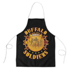 Honor Buffalo Soldiers Apron African American Cavalry Black Version