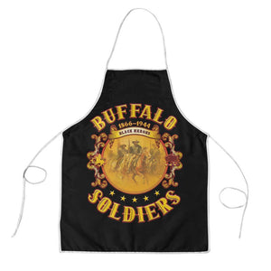 Honor Buffalo Soldiers Apron African American Cavalry Black Version
