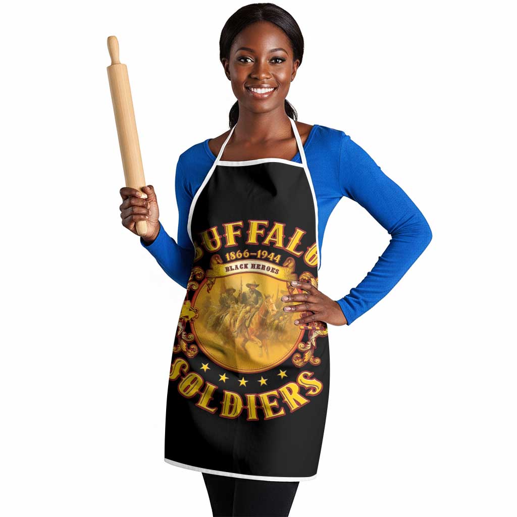 Honor Buffalo Soldiers Apron African American Cavalry Black Version