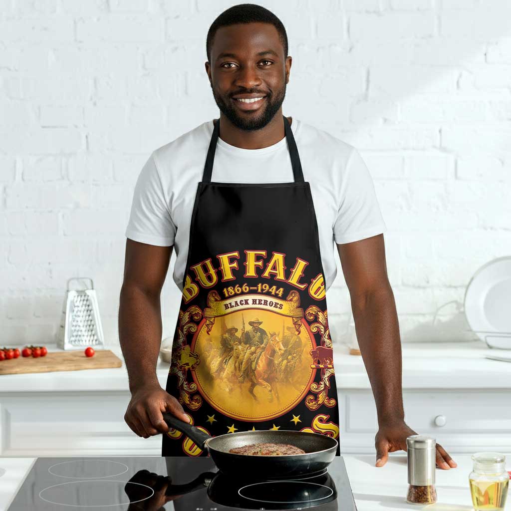 Honor Buffalo Soldiers Apron African American Cavalry Black Version