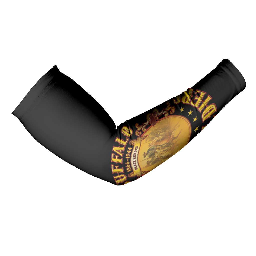 Honor Buffalo Soldiers Arm Sleeves African American Cavalry Black Version