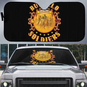 Honor Buffalo Soldiers Auto Sun Shade African American Cavalry Black Version
