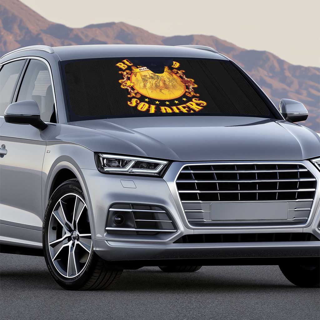 Honor Buffalo Soldiers Auto Sun Shade African American Cavalry Black Version