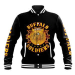 Honor Buffalo Soldiers Baseball Jacket African American Cavalry Black Version - African Pride