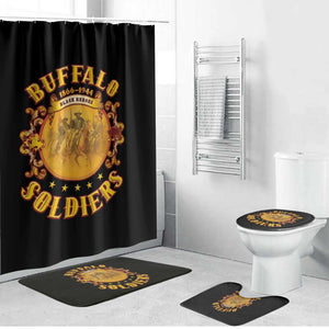 Honor Buffalo Soldiers Bathroom Set African American Cavalry Black Version