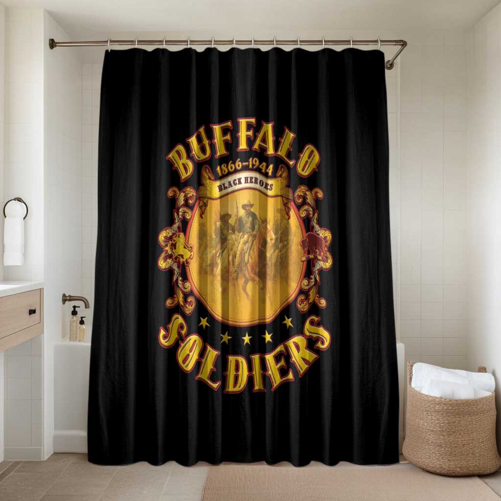 Honor Buffalo Soldiers Bathroom Set African American Cavalry Black Version