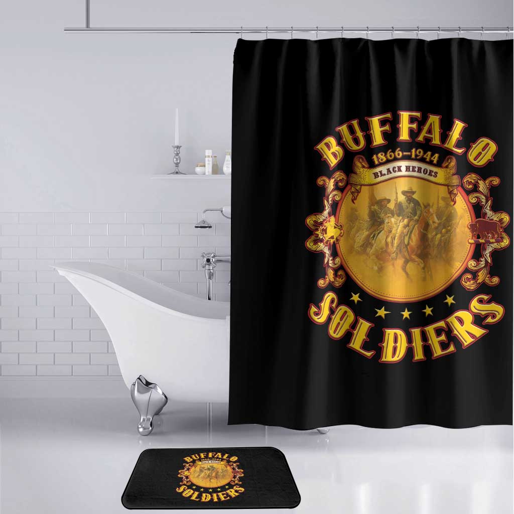 Honor Buffalo Soldiers Bathroom Set African American Cavalry Black Version