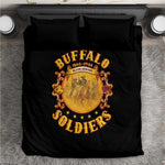 Honor Buffalo Soldiers Bedding Set African American Cavalry Black Version - African Pride