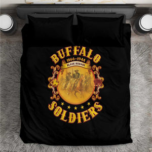 Honor Buffalo Soldiers Bedding Set African American Cavalry Black Version - African Pride