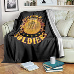 Honor Buffalo Soldiers Blanket African American Cavalry Black Version - African Pride