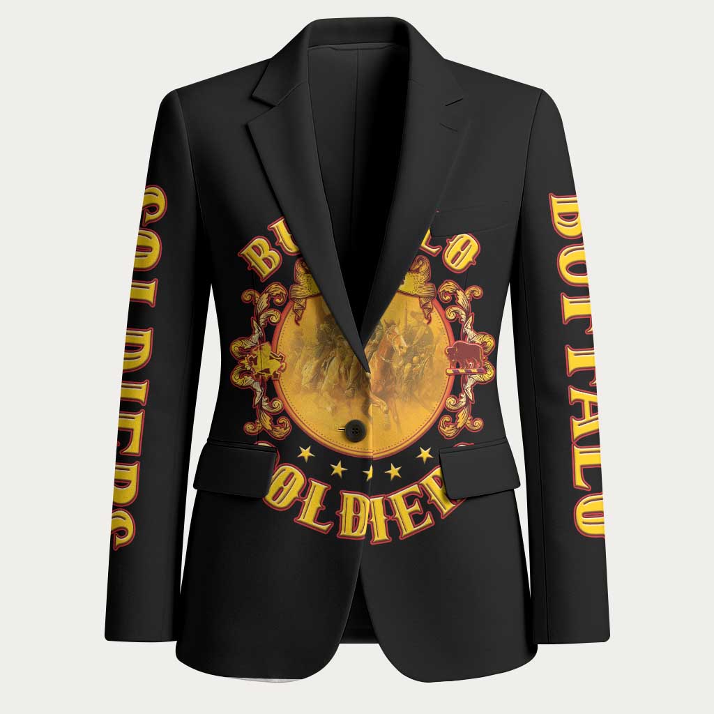 Honor Buffalo Soldiers Blazer African American Cavalry Black Version