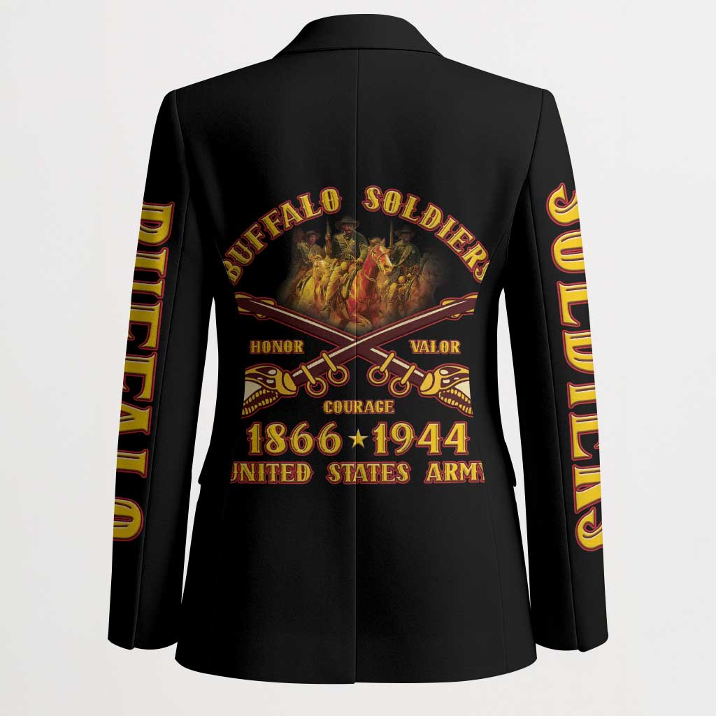 Honor Buffalo Soldiers Blazer African American Cavalry Black Version