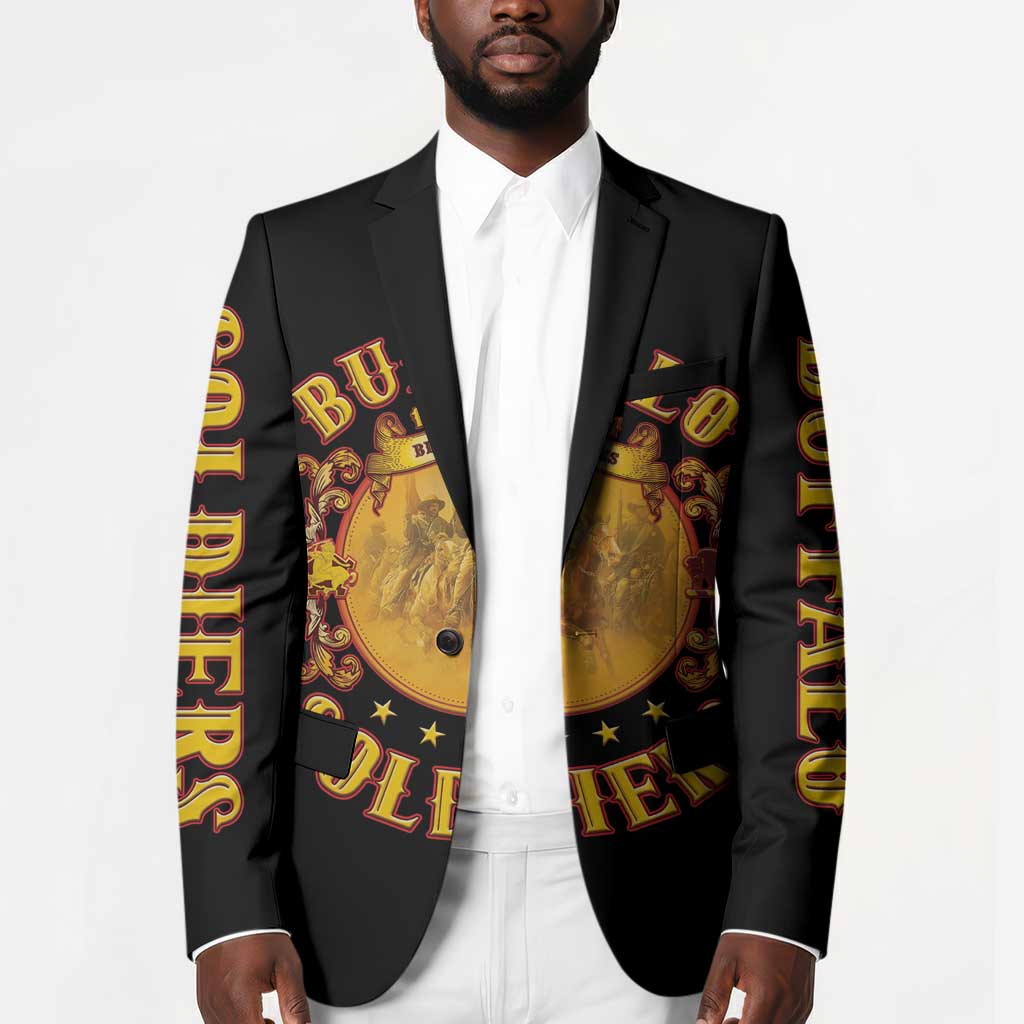 Honor Buffalo Soldiers Blazer African American Cavalry Black Version