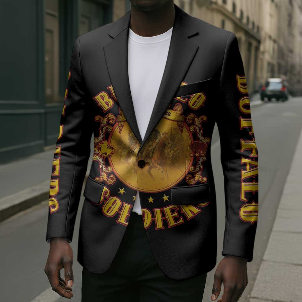 Honor Buffalo Soldiers Blazer African American Cavalry Black Version
