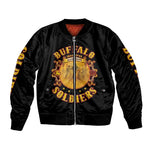 Honor Buffalo Soldiers Bomber Jacket African American Cavalry Black Version - African Pride