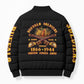 Honor Buffalo Soldiers Bomber Puffer Jacket African American Cavalry Black Version