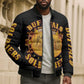 Honor Buffalo Soldiers Bomber Puffer Jacket African American Cavalry Black Version