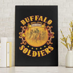 Honor Buffalo Soldiers Canvas Wall Art African American Cavalry Black Version - African Pride