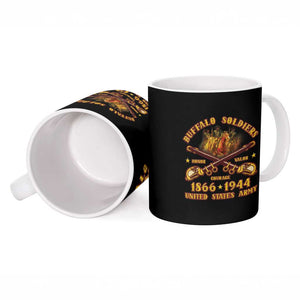 Honor Buffalo Soldiers Ceramic Mug African American Cavalry Black Version