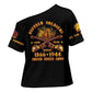 Honor Buffalo Soldiers Cross Shoulder Shirt African American Cavalry Black Version
