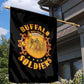 Honor Buffalo Soldiers Garden Flag African American Cavalry Black Version - African Pride