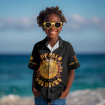 Honor Buffalo Soldiers Kid Hawaiian Shirt African American Cavalry Black Version - African Pride