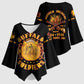 Honor Buffalo Soldiers Kimono Sleeve Blouse African American Cavalry Black Version
