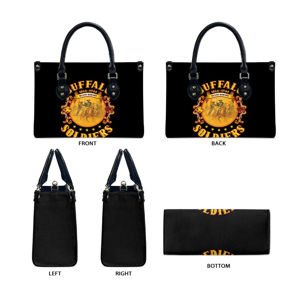 Honor Buffalo Soldiers Leather Bag African American Cavalry Black Version