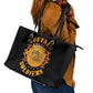 Honor Buffalo Soldiers Leather Tote Bag African American Cavalry Black Version - African Pride
