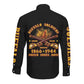 Honor Buffalo Soldiers Long Sleeve Button Shirt African American Cavalry Black Version - African Pride