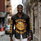 Honor Buffalo Soldiers Long Sleeve Button Shirt African American Cavalry Black Version - African Pride